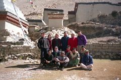 
Here is a team photo next to the Rongbuk Monastery: Sitting: Rajin, Jerome Ryan, Phurba, Tashi, Purna, Ram and Kumar. Standing: Gerhardt, Valerie, Jan, Ben, Shane, and Chris.
